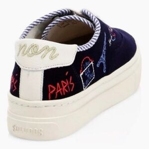 Soludos Blue Velvet Paris Sneakers NWT - Exclusivley for Anthropologie and Saks